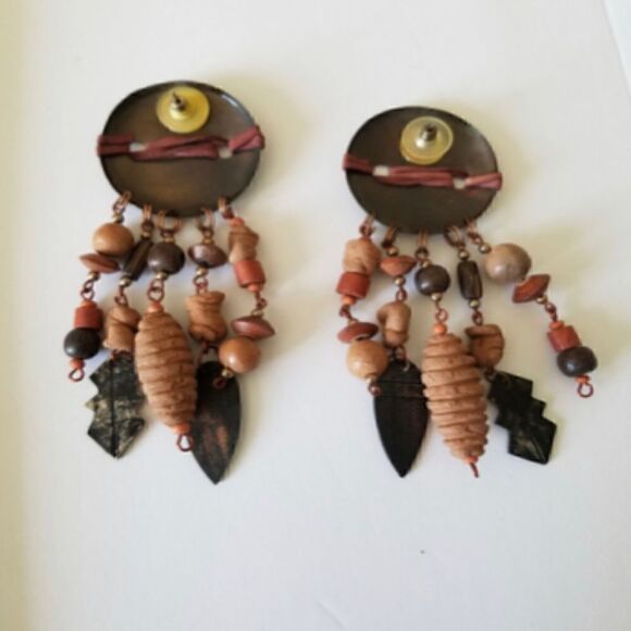 Earrings boohoo terracotta south west - Picture 8 of 11